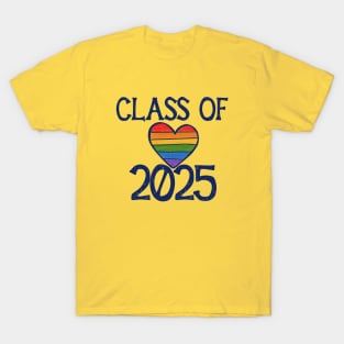 Class of 2025 Rainbow Heart T-Shirt